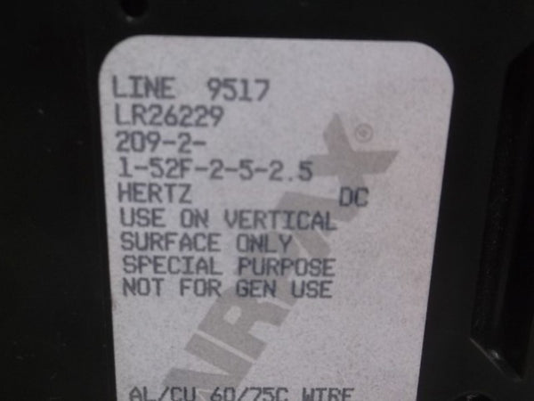 AIRPAX 209-2-1-52F-2-5-2.5 CIRCUIT BREAKER 1POLE  NSNP