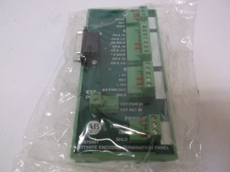 ALLEN BRADLEY 1771-HTE SER. A 91670401 ENCODER TERMINATION PANEL  NSMP