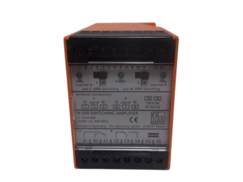 IFM EFECTOR DN0213 AMPLIFIER CONTROLLER RELAY  NSNP