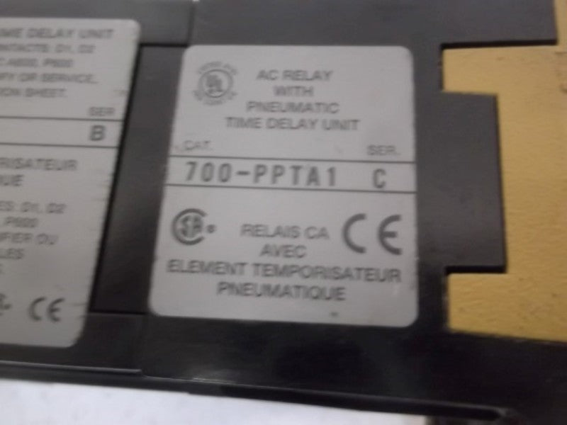 ALLEN BRADLEY 700-PPTA1 SER. C NEMA CONTROL RELAY  UNMP