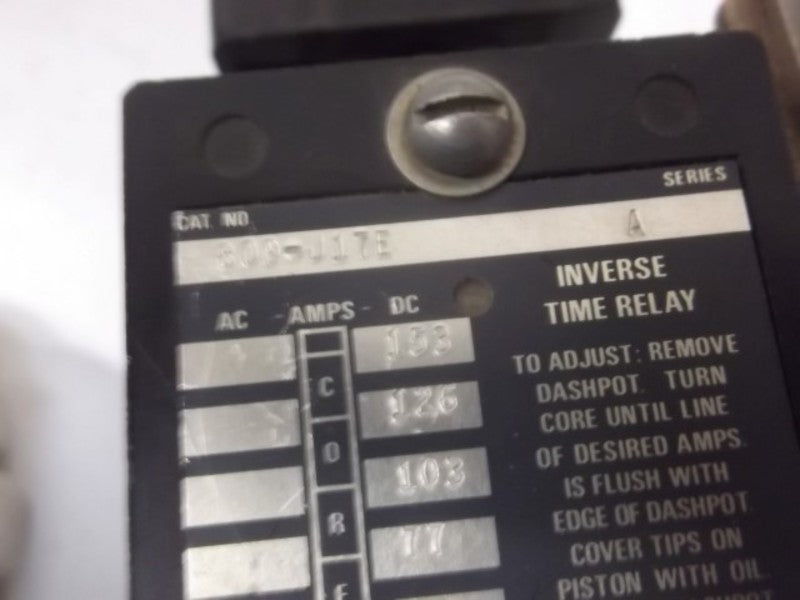 ALLEN BRADLEY 809-J17E SER. A INVERSE TIME RELAY  UNMP