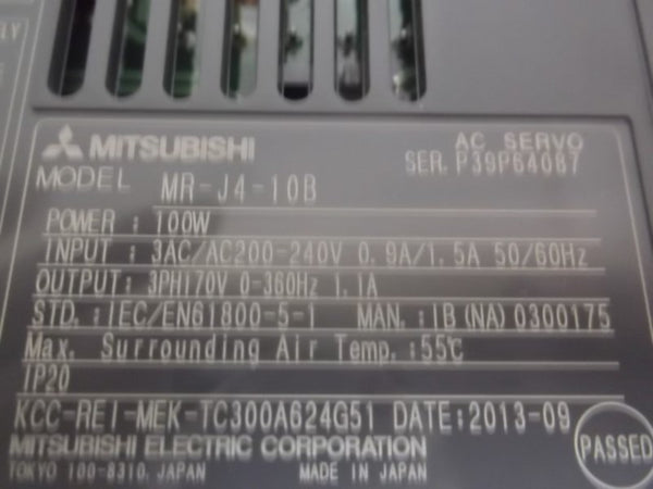 MITSUBISHI MR-J4-10B 100W 200V  NSNP