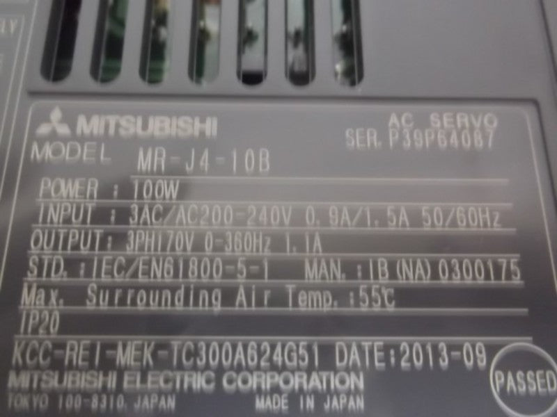 MITSUBISHI MR-J4-10B 100W 200V  NSNP
