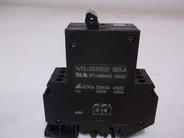 ALLEN BRADLEY 1492-GS2G020 SER. A MINIATURE CIRCUIT BREAKER 2.0A  NSMP