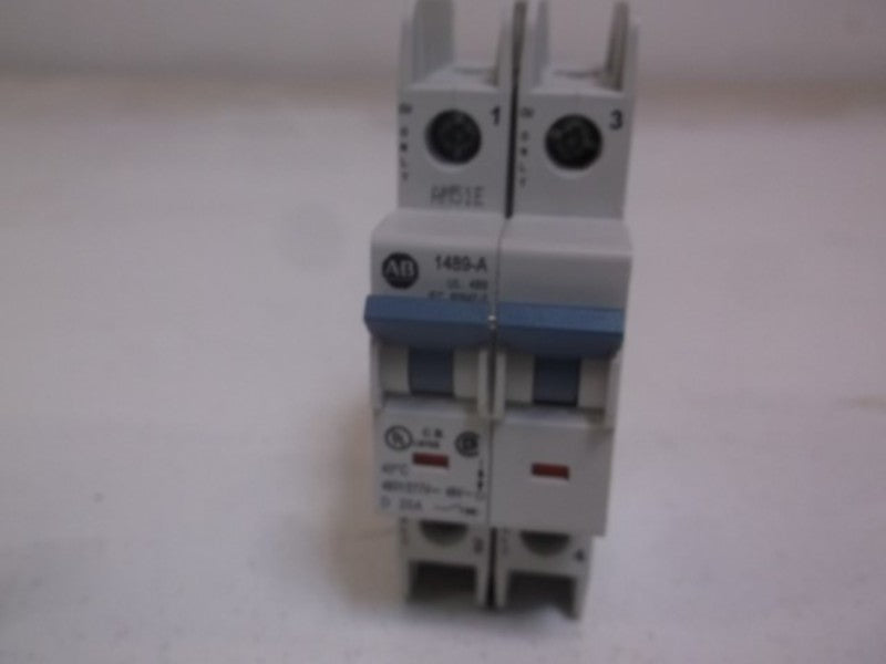 ALLEN BRADLEY 1489-A2D200 SER. A MINIATURE CIRCUIT BREAKER 20A  NSNP