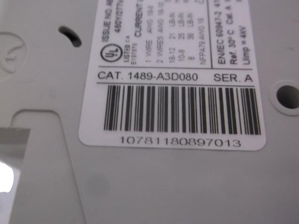 ALLEN BRADLEY 1489-A3D080 SER.A MINIATURE CIRCUIT BREAKER  NSNP