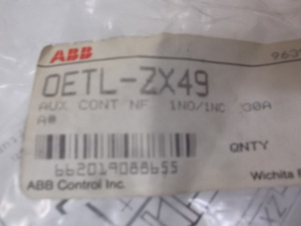 ABB OETL-ZX49 AUXILIARY CONTACT ASSEMBLY  FACTORY BAG