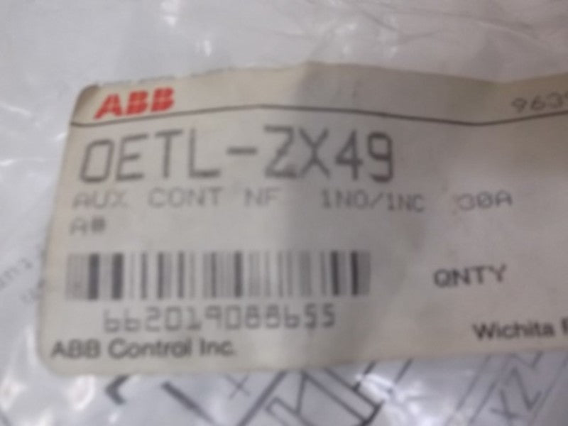 ABB OETL-ZX49 AUXILIARY CONTACT ASSEMBLY  FACTORY BAG