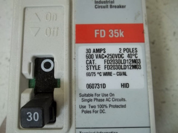 CUTLER HAMMER FD2030LC12M03 CIRCUIT BREAKER  UNMP