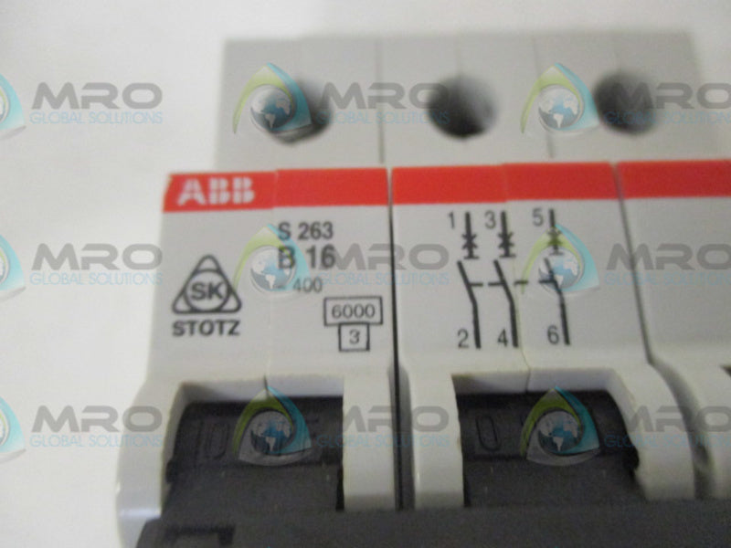 ABB S263-B16 CIRCUIT BREAKER 16A  NSMP