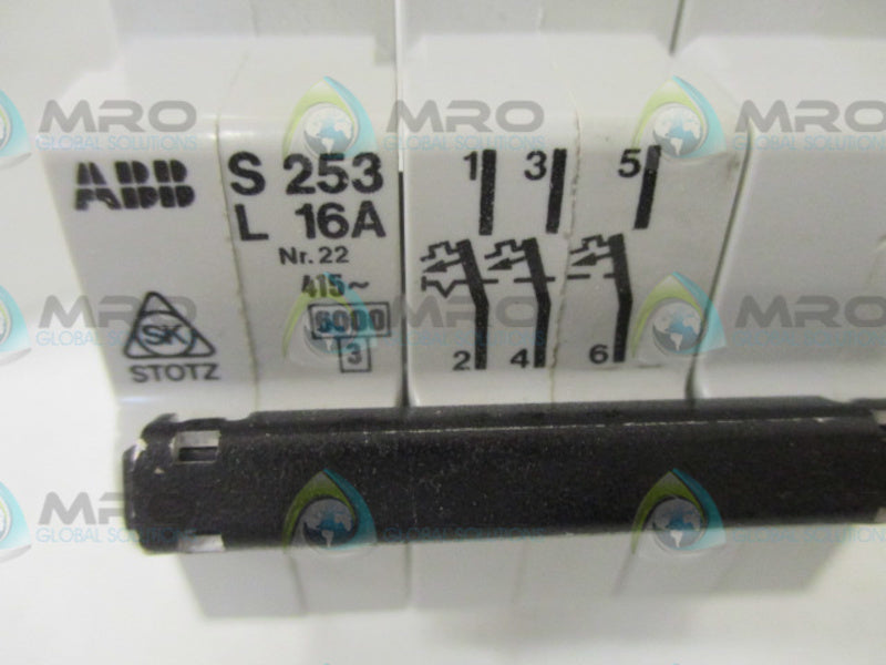 ABB S253-L16 CIRCUIT BREAKER 16A  NSMP