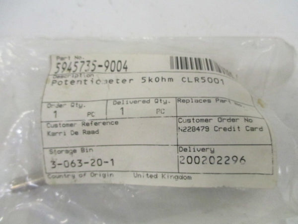 5945735-9004 POTENTIOMETER 5K OHM  NSNP