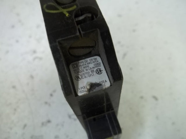 SQUARE D QO125GFI CIRCUIT BREAKER  UNMP