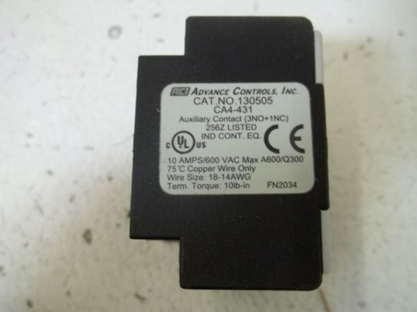 ACI 130505 TYPE CA4-431 AUXILIARY CONTACT BLOCK  NSMP