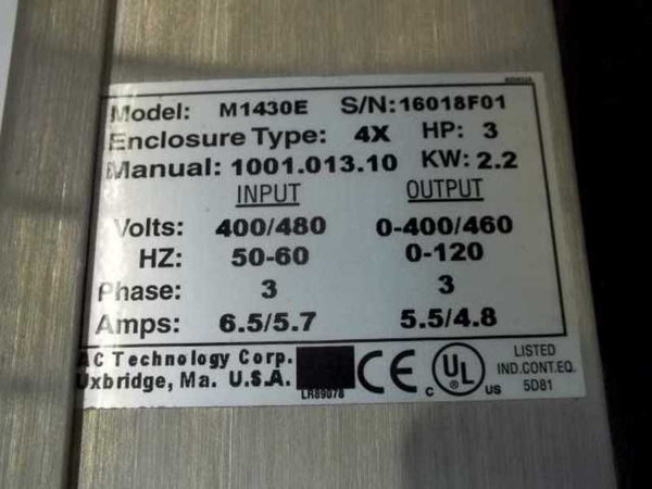 AC TECH M1430E AC DRIVE  UNMP