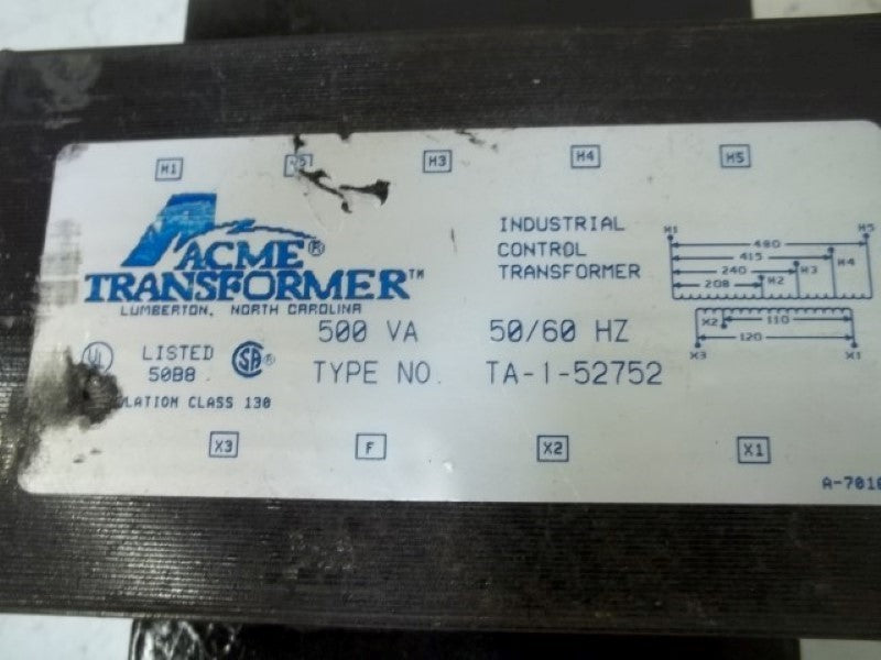 ACME TA-1-52752 TRANSFORMER  UNMP