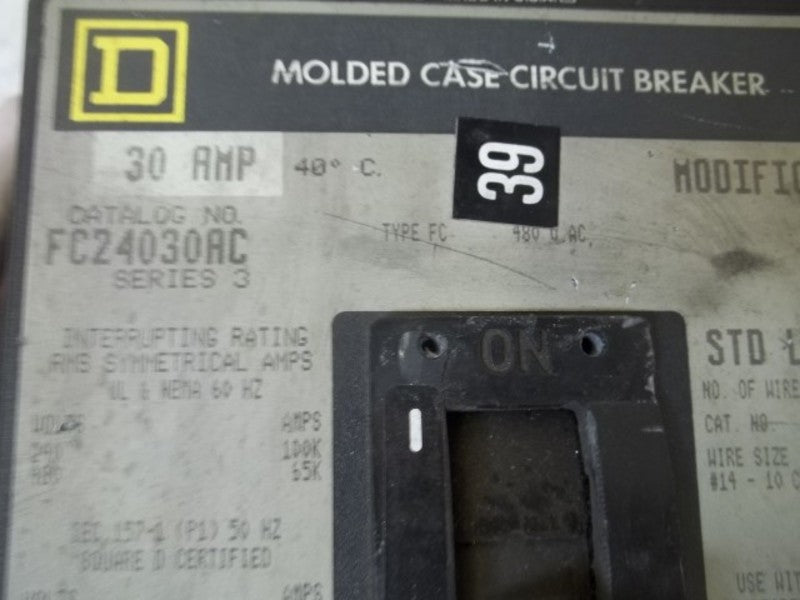 SQUARE D FC24030AC CIRCUIT BREAKER  UNMP