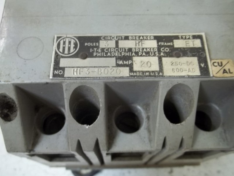 I-T-E HF3-B020 CIRCUIT BREAKER  UNMP