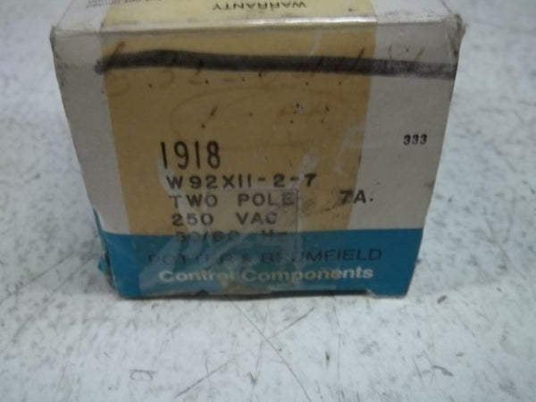 POTTER & BRUMFIELD W92X11-2-7 CIRCUIT BREAKER 250 VAC  NSMP