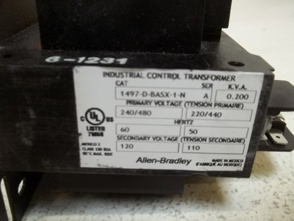 ALLEN BRADLEY 1497-D-BASX-1-N TRANSFORMER  UNMP