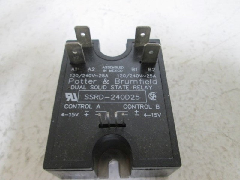 POTTER & BRUMFIELD SSRD-240D25 SSR PANEL RELAY 240VAC  NSMP