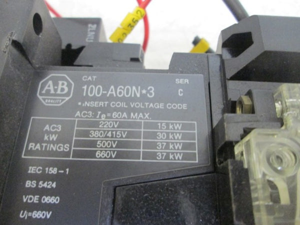 ALLEN BRADLEY 100-A60ND3 CONTACTOR  UNMP