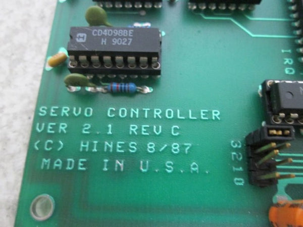 SERVO CONTROLLER HINES 8/87 VER 2.1 REV C BOARD  UNMP