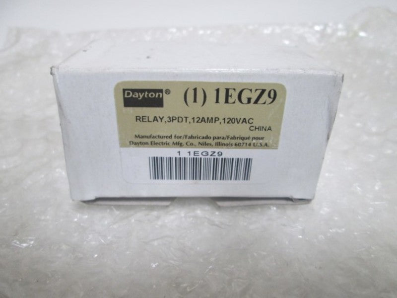 DAYTON 1EGZ9 RELAY 12AMP 120VAC  NSMP