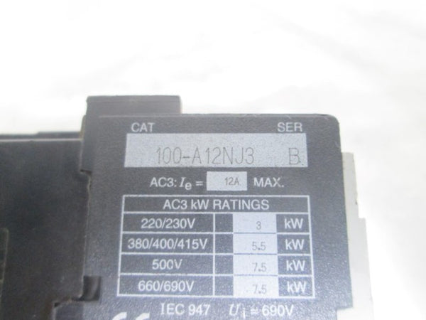 ALLEN BRADLEY 100-A12NJ3 SER. B CONTACTOR 24V  UNMP