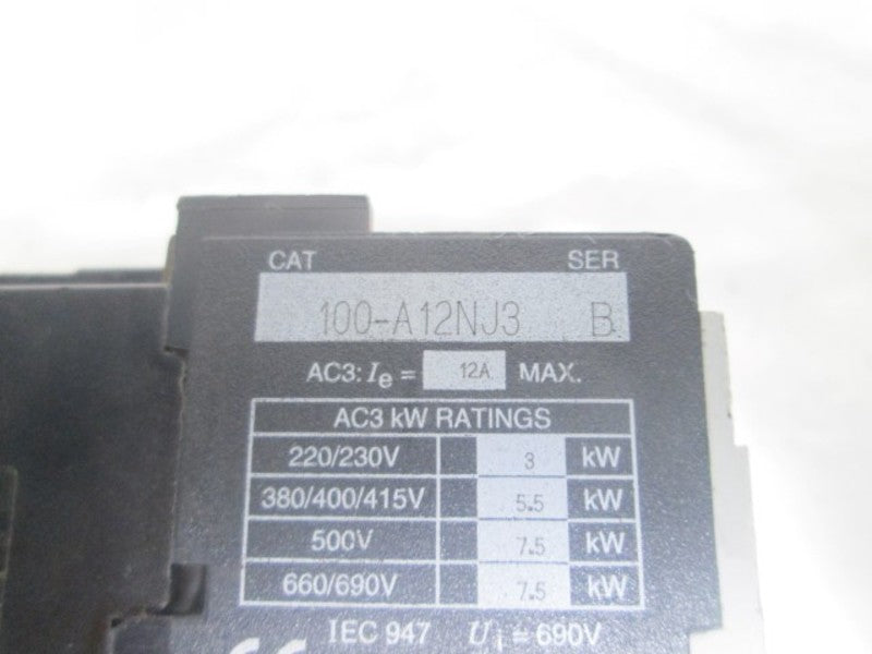 ALLEN BRADLEY 100-A12NJ3 SER. B CONTACTOR 24V  UNMP
