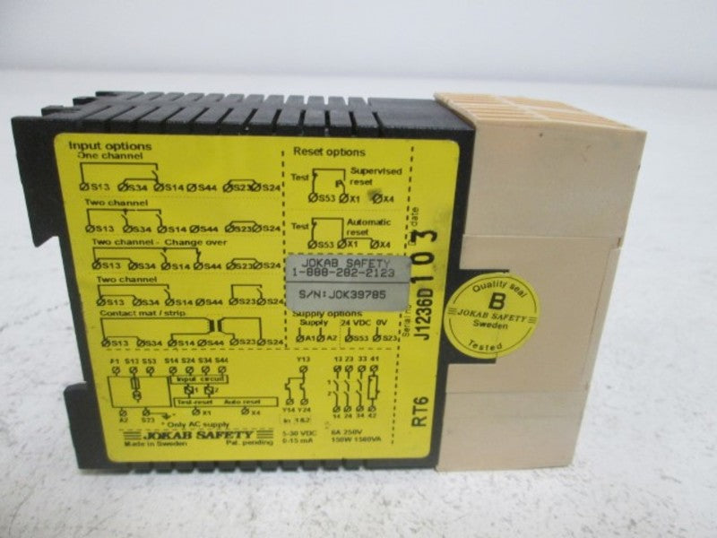JOKAB RT6-115 SAFETY RELAY 115 VAC  UNMP