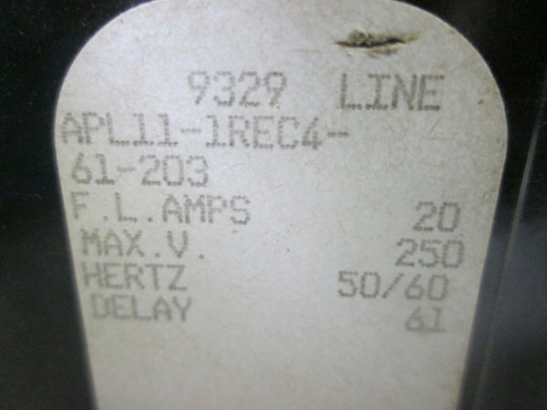 AIRPAX APL11-1REC4-61-203 CIRCUIT BREAKER  UNMP