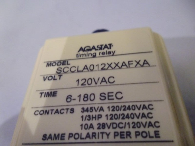 AGASTAT SCCLA012XXAFXA TIMING RELAY 120 VAC 6-180 SEC  NSMP