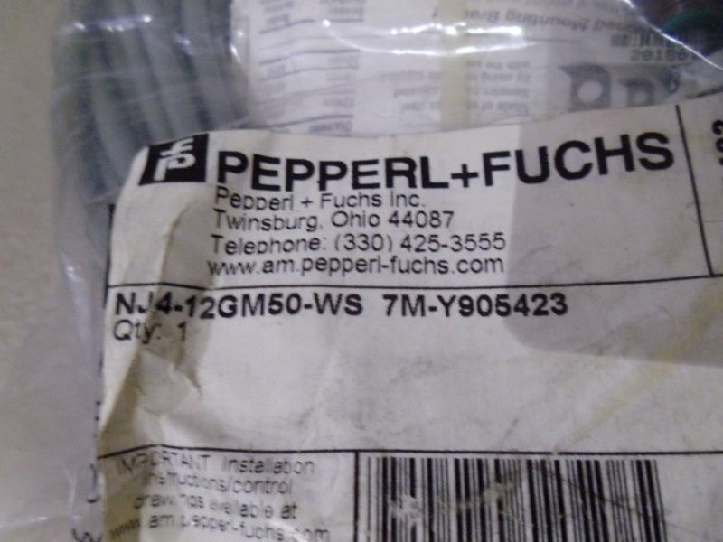 PEPPERL+FUCHS NJ4-12GM50-WS 7M-Y905423 PROXIMITY SENSOR  NSMP