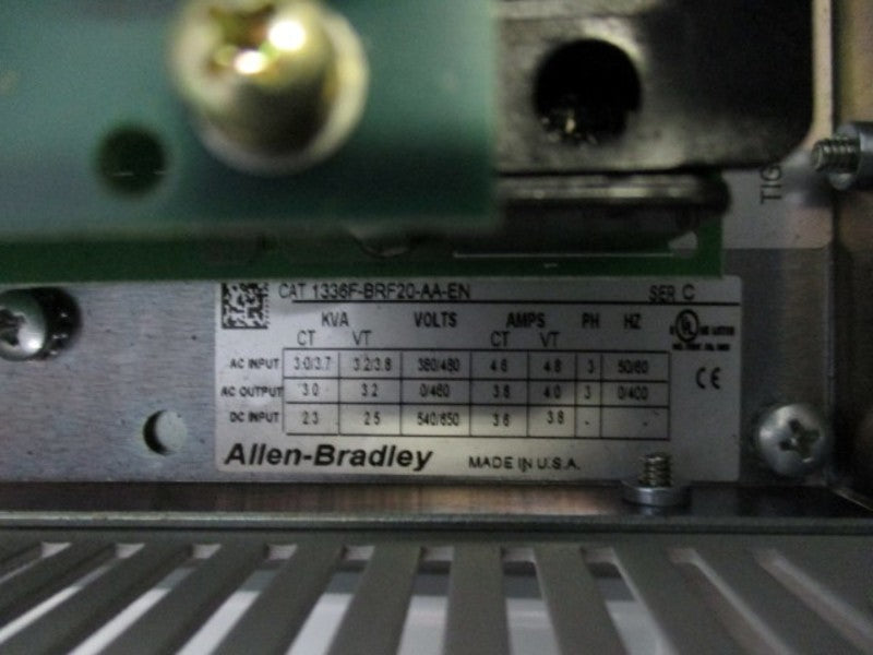 ALLEN BRADLEY 1336F-BRF20-AA-EN SER. C AC DRIVE  NSMP