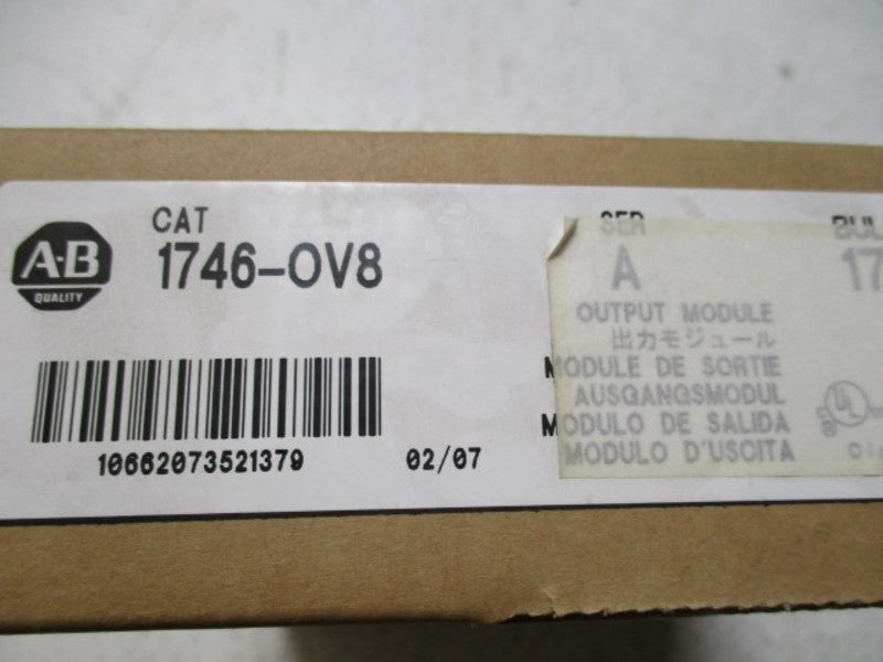 ALLEN BRADLEY 1746-OV8 SER. A OUTPUT MODULE DATE: 02/07  NSFS