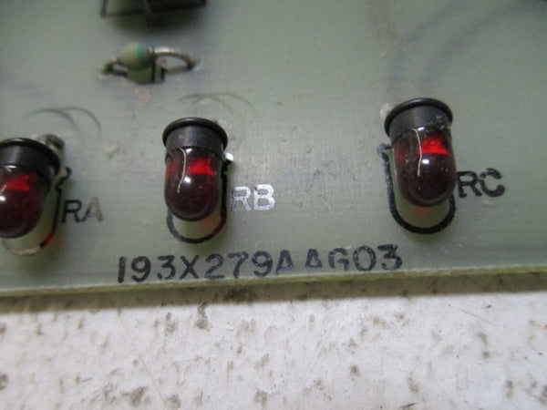 GENERAL ELECTRIC 193X279AAG03 LOW LEVEL RELAY CARD 36A353695AA-A  NSNP