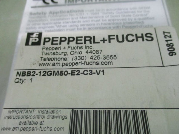 PEPPERL+FUCHS NBB2-12GM50-E2-C3-V1 PROXIMITY SENSOR  NSMP