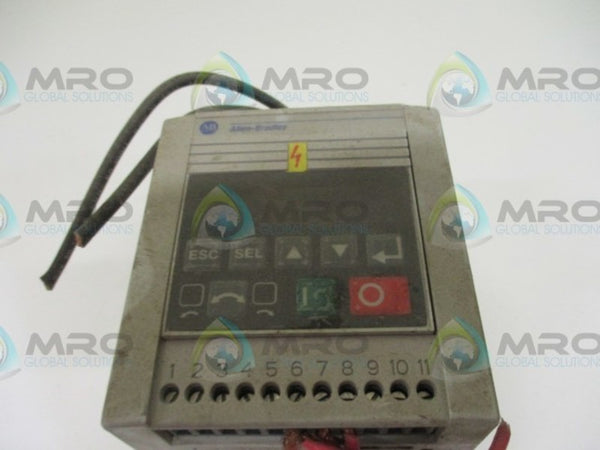 ALLEN BRADLEY 160-AA12NSF1P1 SER. C F/W 7.05 SPEED CONTROLLER  UNMP