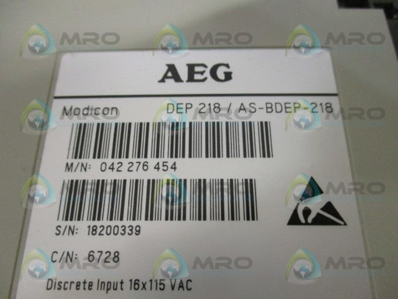 AEG MODICON DEP218/AS-BDEP-218 INPUT MODULE  NSNP