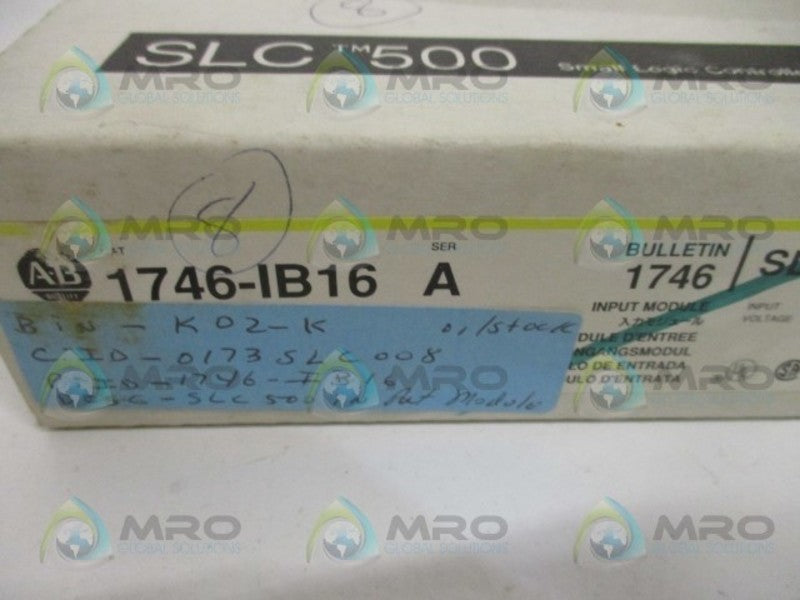ALLEN BRADLEY 1746-IB16 SER. A  NSMP