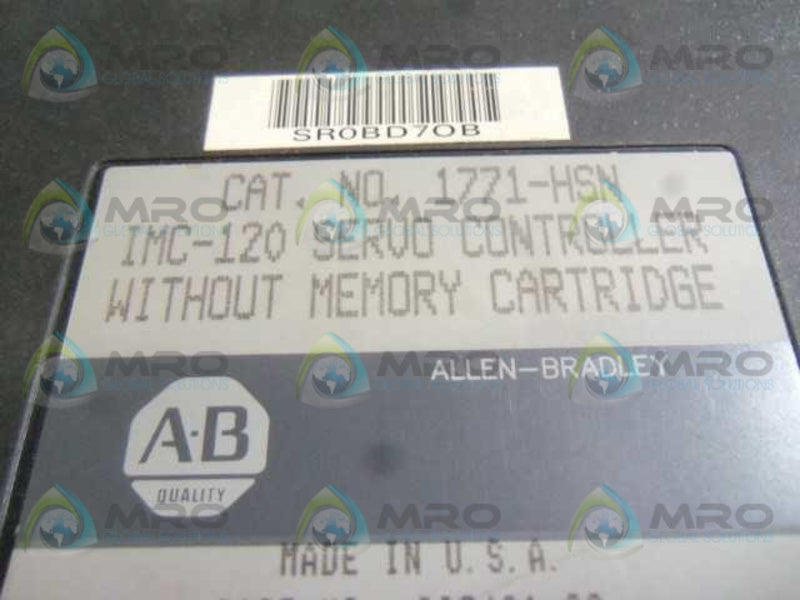 ALLEN BRADLEY 1771-HSN SER. B F/W 1.0 SERVO CONTROLLER  UNMP