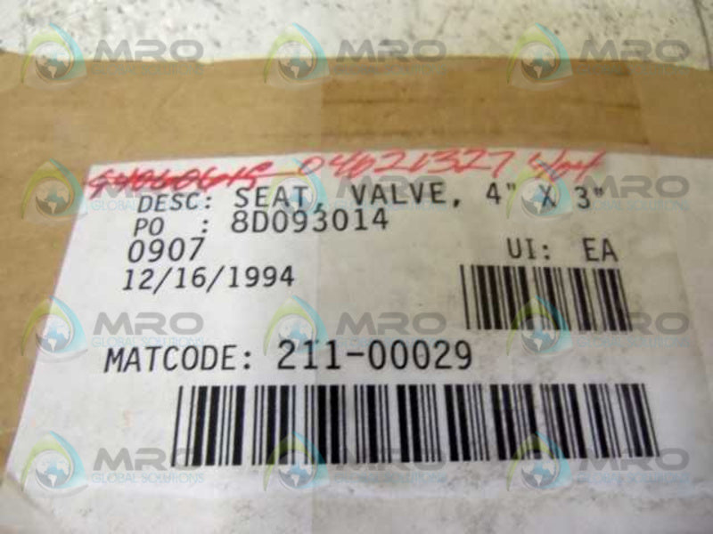 8D093014 VALVE SEAT 4" x 3"  UNMP