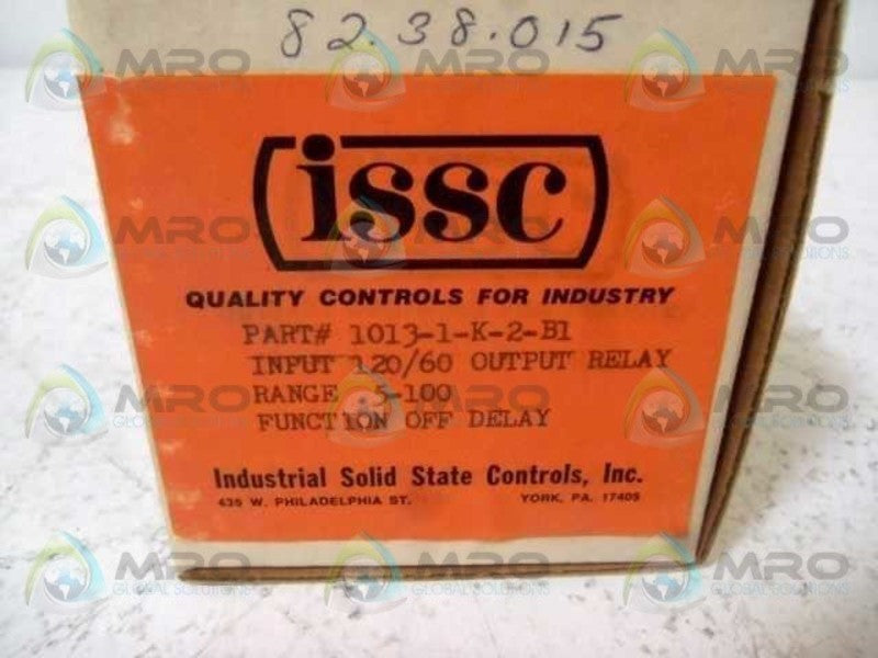 ISSC 1013-1-K-2-B1 DELAY RELAY RANGE: .5-100  NSMP