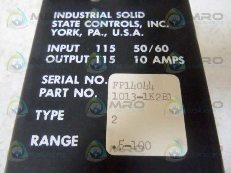 ISSC 1013-1-K-2-B1 DELAY RELAY RANGE: .5-100  NSNP