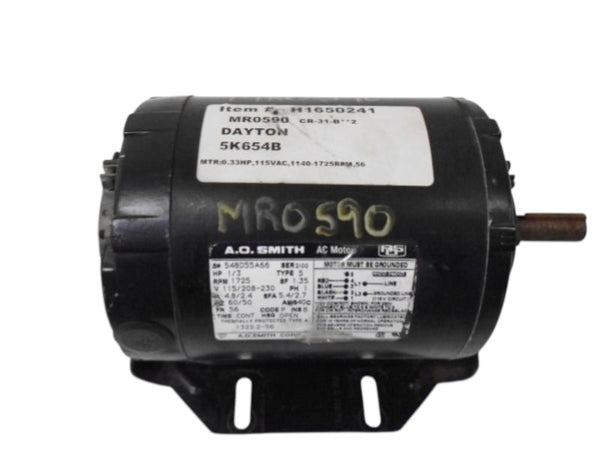 A.O. SMITH TYPE S 1322.2-56 AC MOTOR HP 1/3 RPM 1725  UNMP