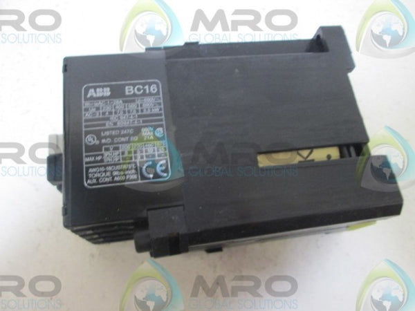 ABB  BC16-30-10 CONTACTOR 3 POLE  UNMP