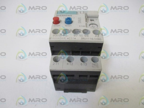 SIEMENS 3RU1116-1HB0 OVERLOAD RELAY 5.5-8A  UNMP