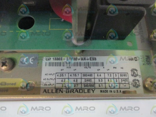 ALLEN BRADLEY 1336S-BRF30-AN-EN3 SER.D IMPACT AC DRIVE  NSMP