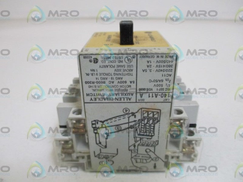 ALLEN BRADLEY 140-MN-0160 SER. B W/ 140-A11 SER. A  UNMP